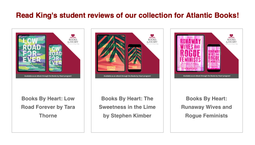 Images of 3 King's student reviews on AtlanticBooks.ca